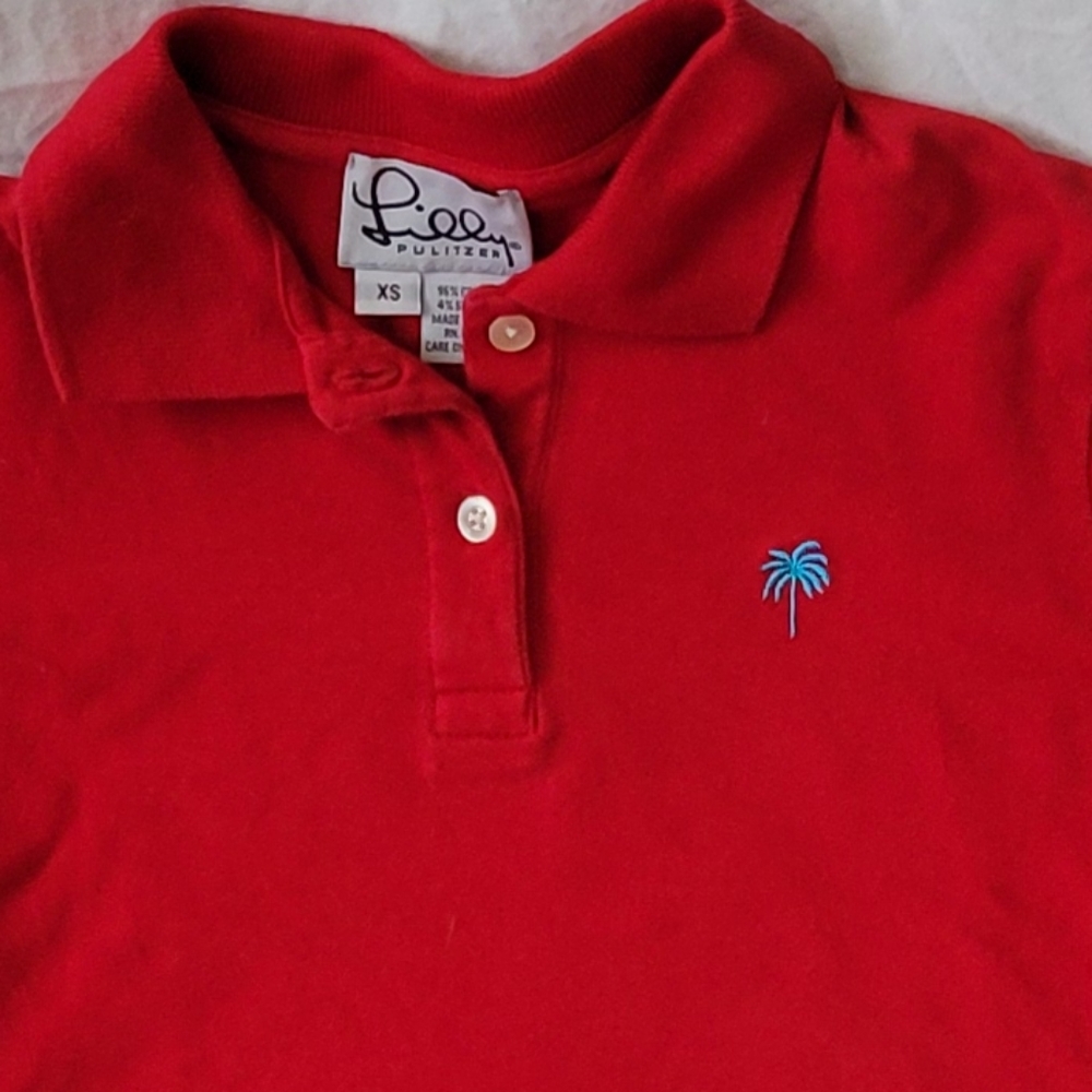 Lilly Pulitzer ss polo top sz xs - Picture 2 of 4